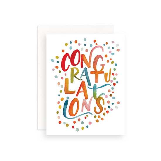 Congratulations Watercolor Greeting Card