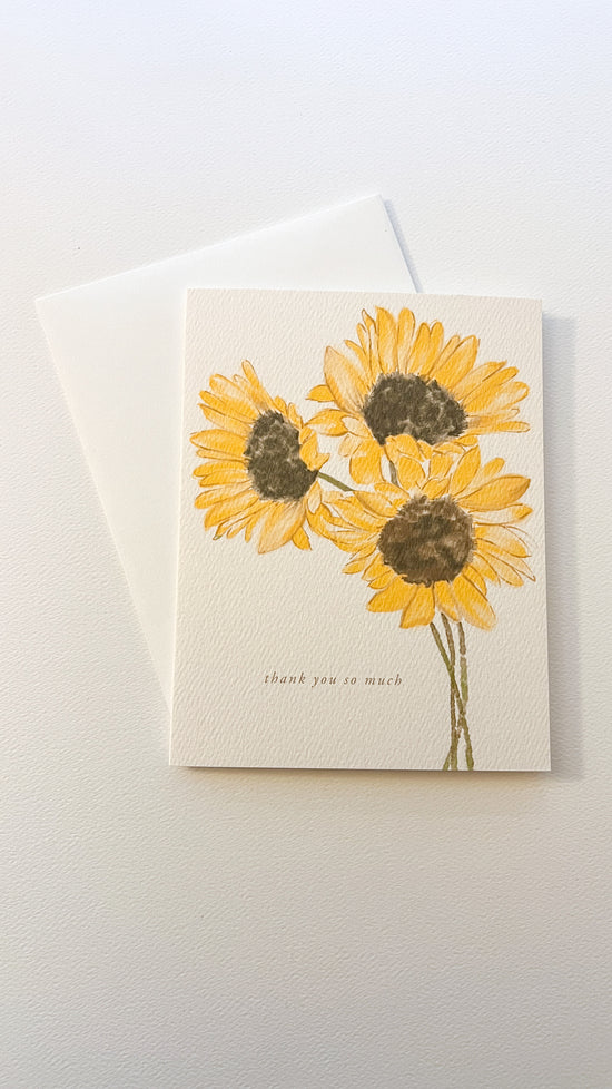 Load image into Gallery viewer, Sunflower Thank You So Much Greeting Card
