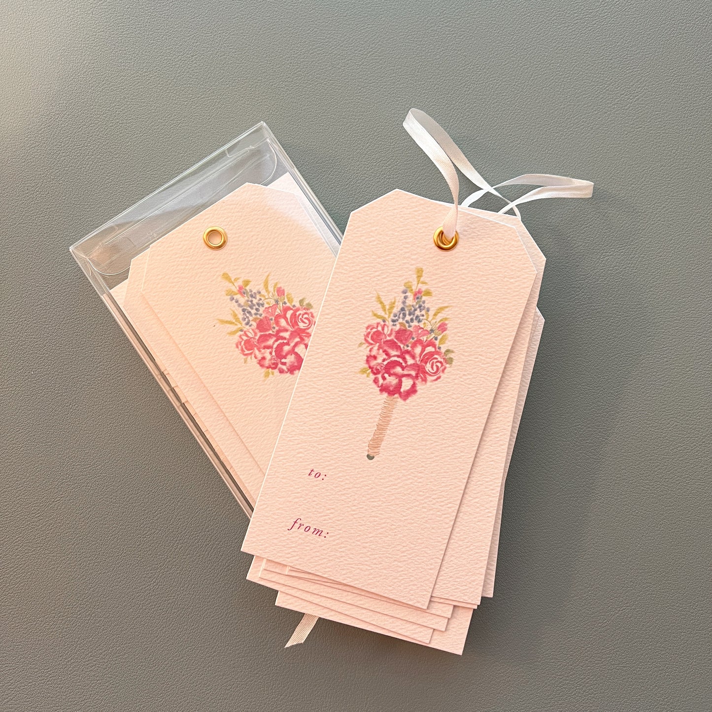 Pink Flowers for You Gift Tags