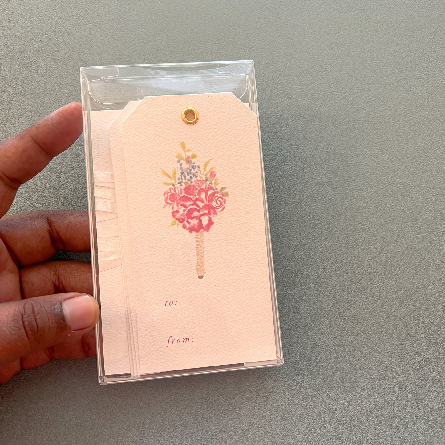 Pink Flowers for You Gift Tags