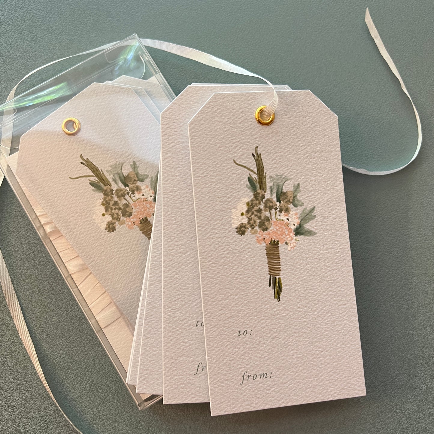 Button Flower Bouquet Gift Tags