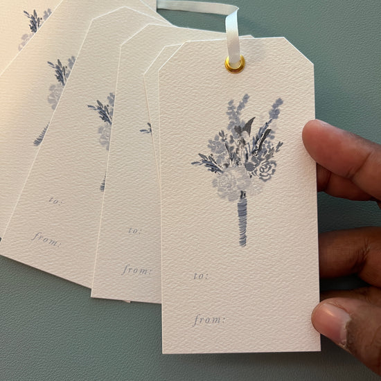 Blue Flowers for You Gift Tags