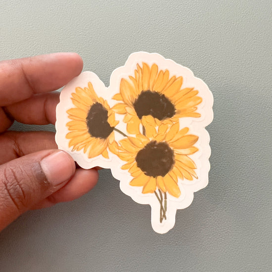 Load image into Gallery viewer, Sunflower Clear Sticker
