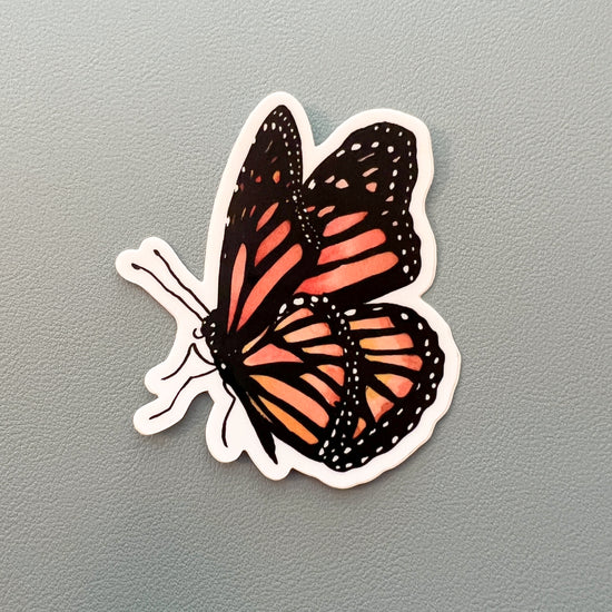 Flying Monarch Butterfly Sticker