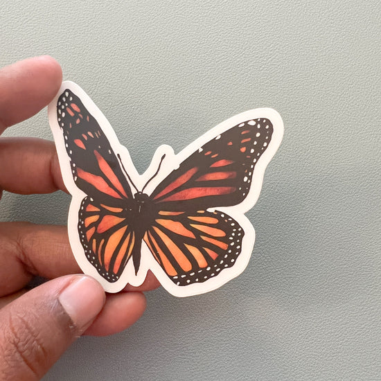 Monarch Butterfly Clear Sticker