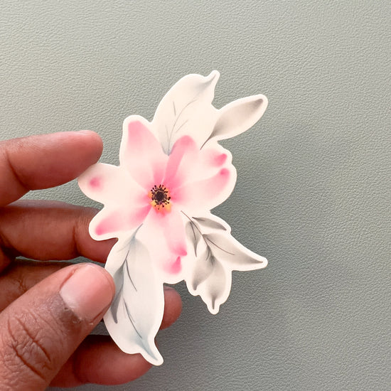 Pink Cosmo Flower Sticker