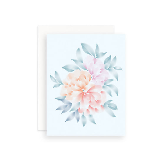 Peonies Floral Greeting Card