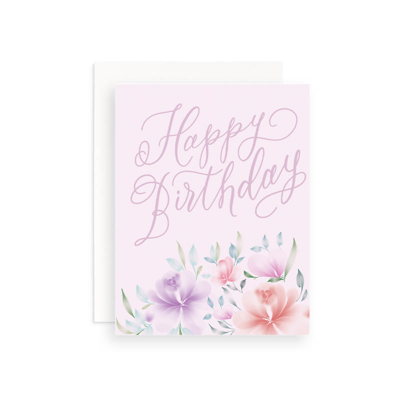 Lavender Floral Birthday Card