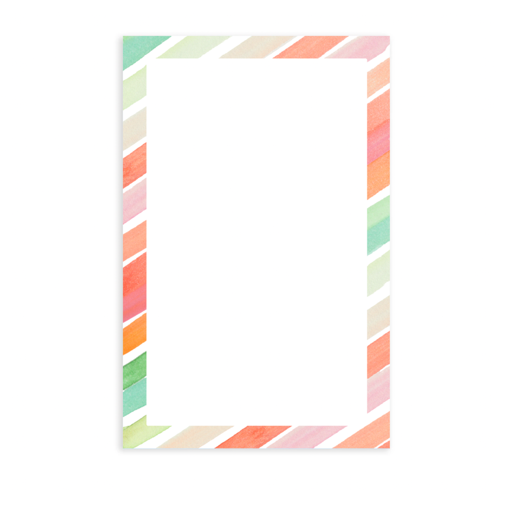 Colorful Stripes Blank Notepad