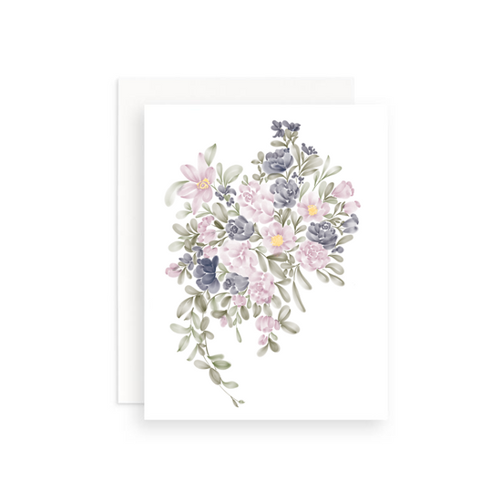 Trailing Floral Bouquet Greeting Card