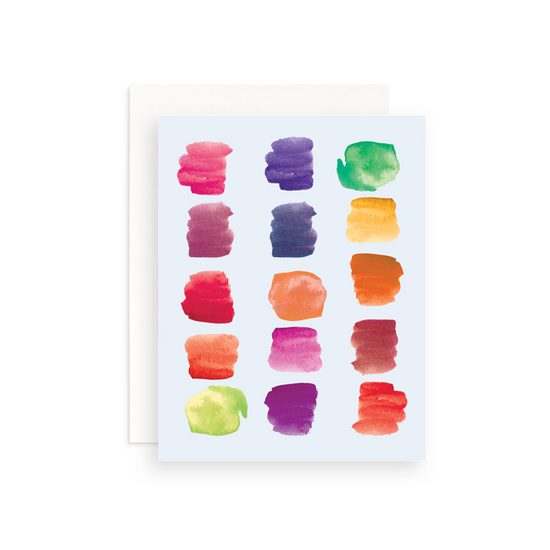 Watercolor Swatches Greeting Card