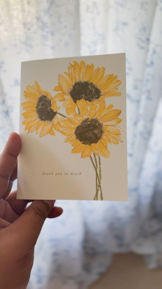 Sunflower Thank You So Much Greeting Card